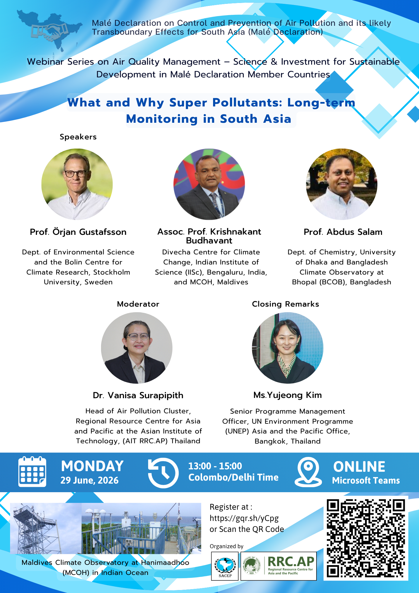 Air Quality Management Webinar Series Flyer