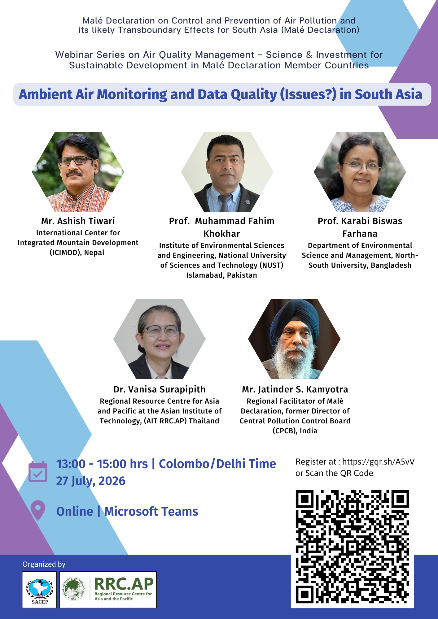 Air Quality Management Webinar Series Flyer
