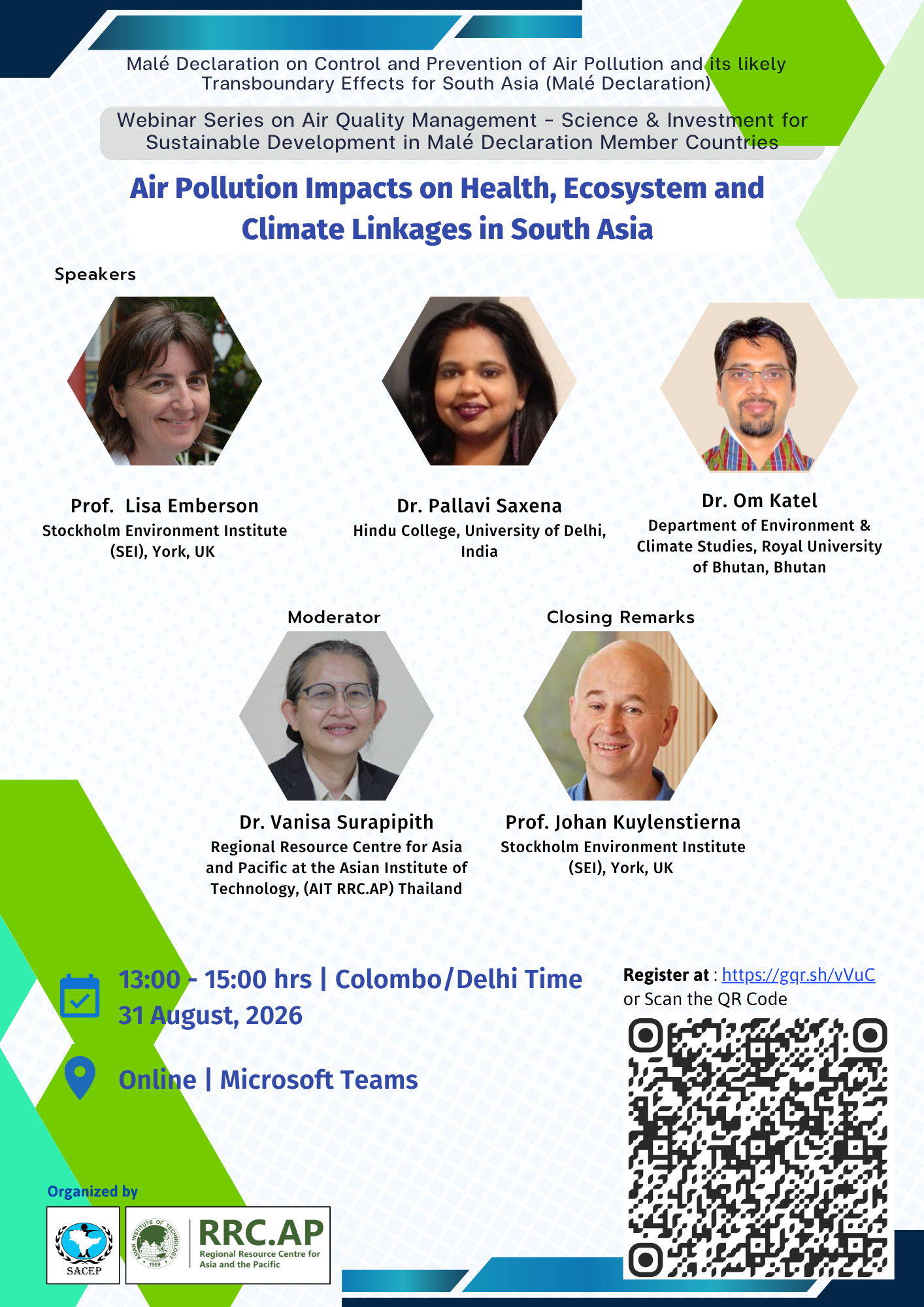 Air Quality Management Webinar Series Flyer